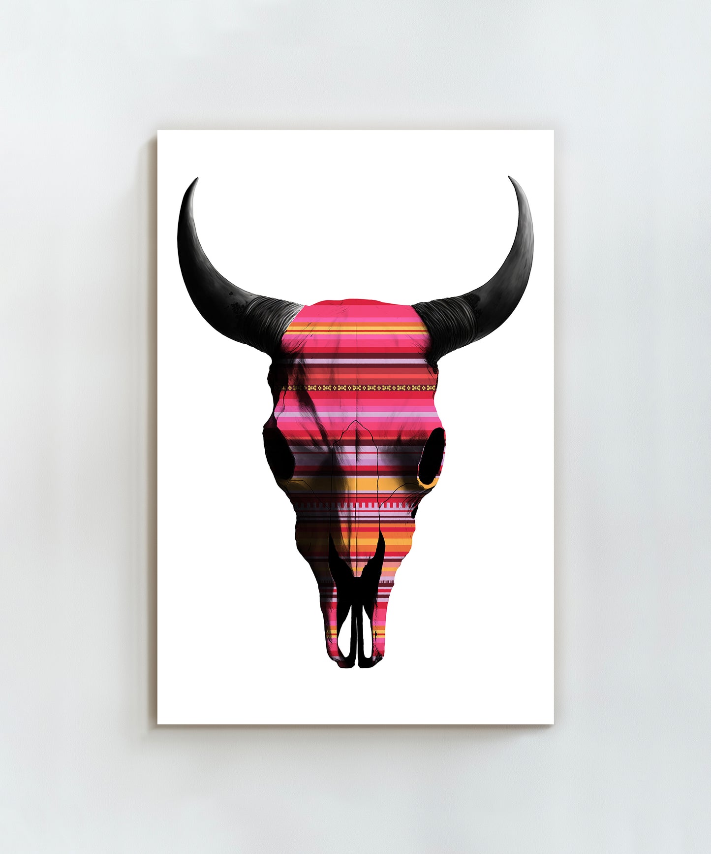 Mexican Blanket Cow Skull