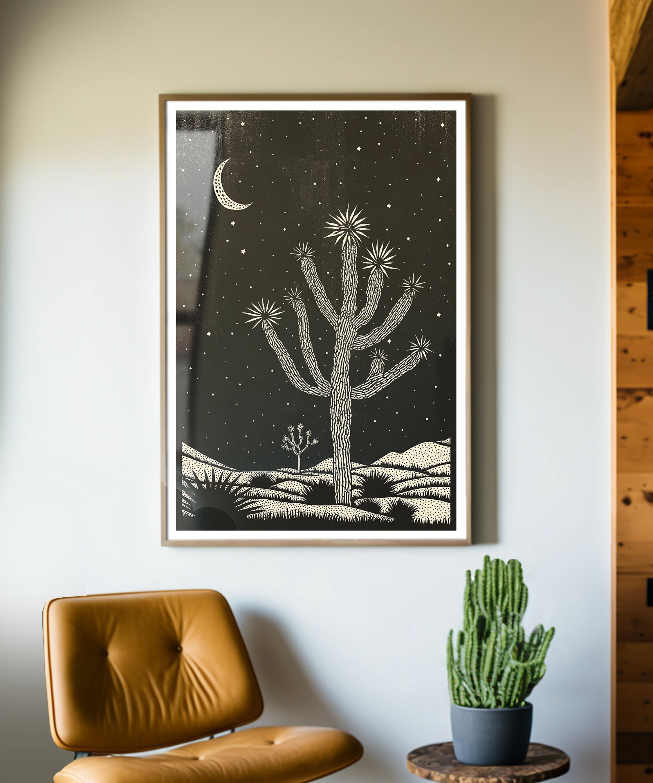 Block Print Desert #2 of 3 - Joshua Tree – HeadWestStudio