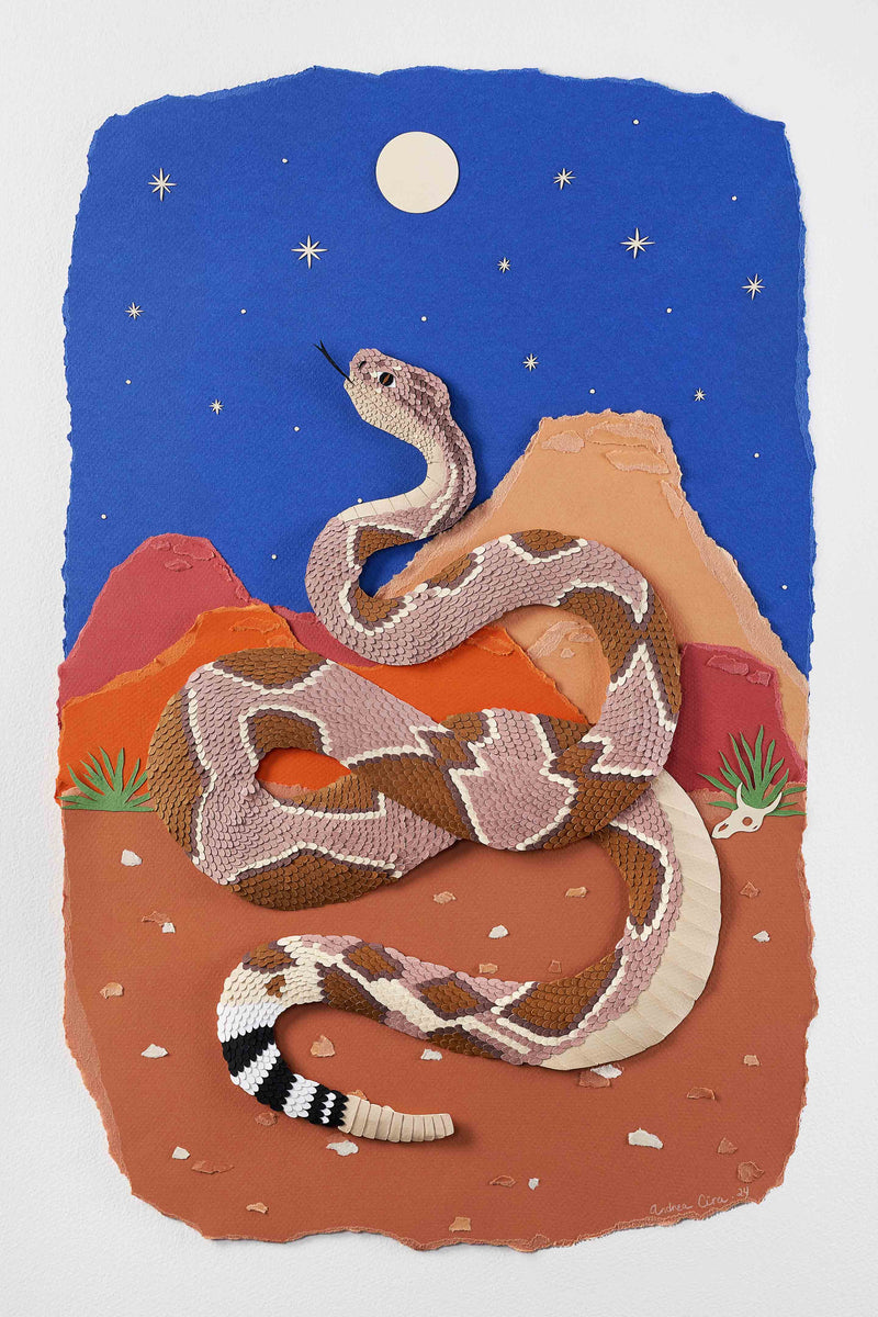 Paper Rattlesnake by Andrea Cira