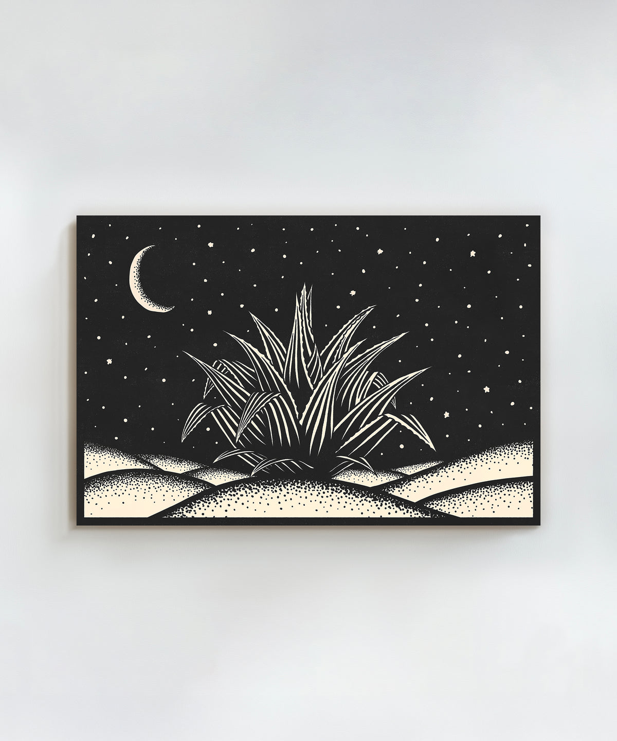 Block Print Desert #3 of 3 - Agave by Head West Studio