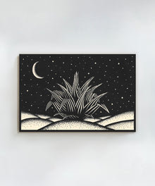 Block Print Desert #3 of 3 - Agave by Head West Studio