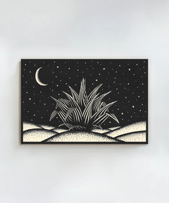 Block Print Desert #3 of 3 - Agave by Head West Studio