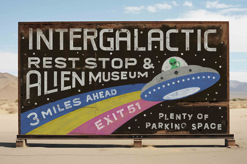 Road Trip Attractions #3 - Alien Museum by Head West Studio