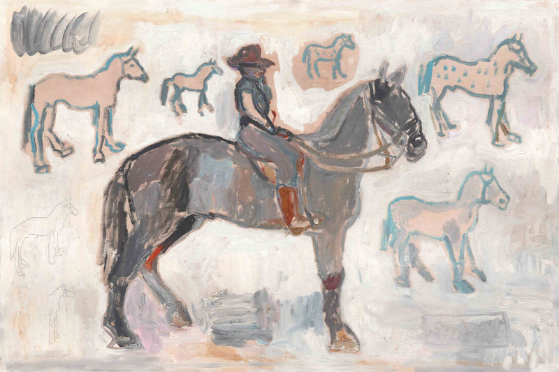 Ranger With 7 and a Half Horses by Anne-Louise Ewen