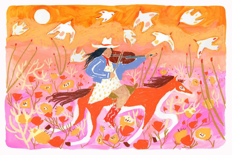 The Birds Danced As She Rode by Melissa Lakey