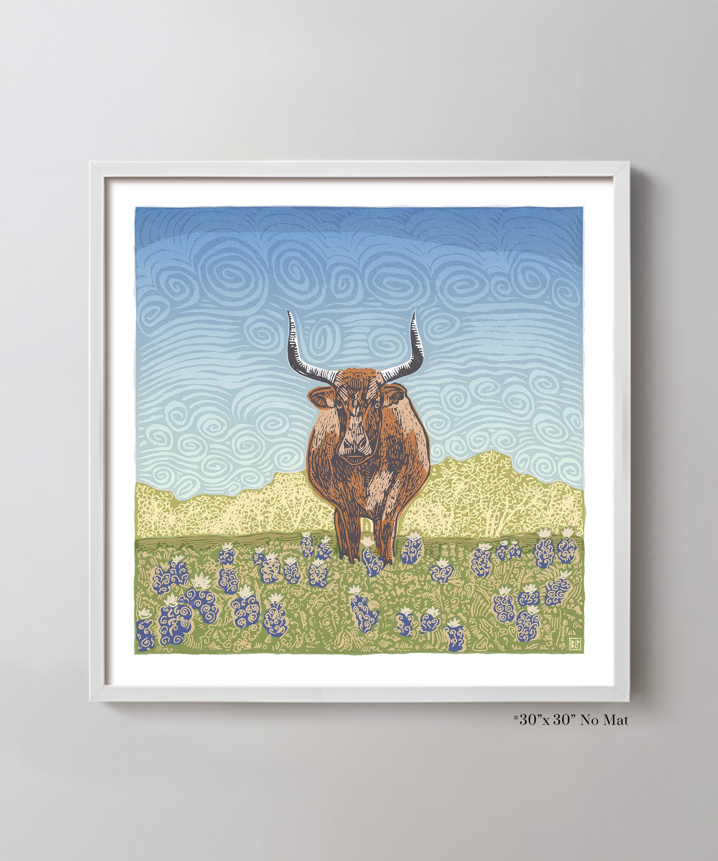 Blue Bonnet Bull by Bryan Peterson