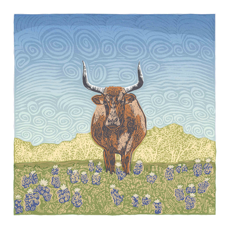 Blue Bonnet Bull by Bryan Peterson