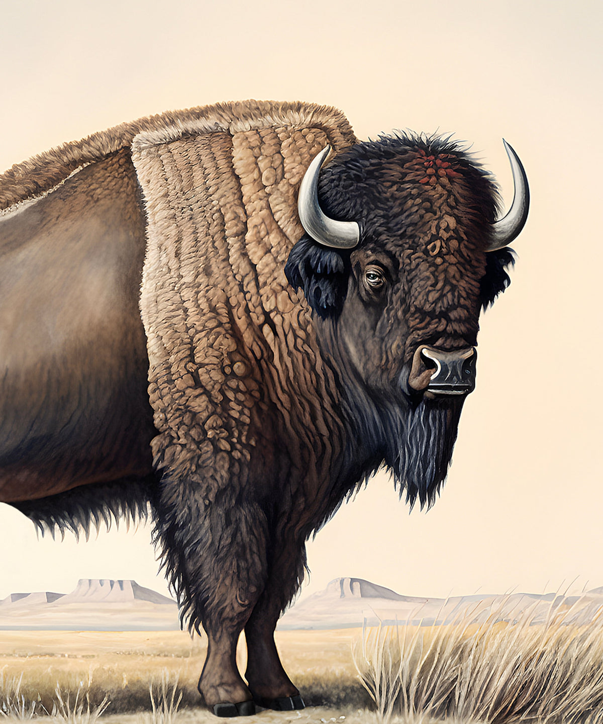 Classic Watercolors #2 - Bison by Head West Studio