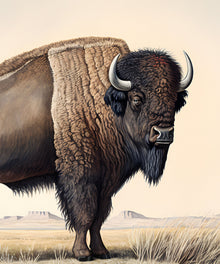Classic Watercolors #2 - Bison by Head West Studio