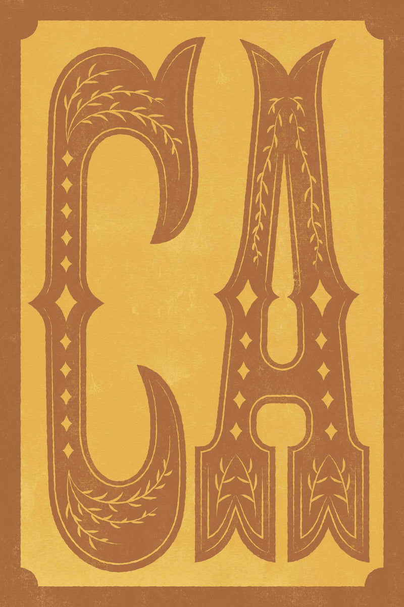Large Letters - CA by Head West Studio