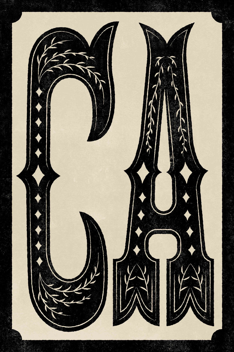 Large Letters - CA by Head West Studio