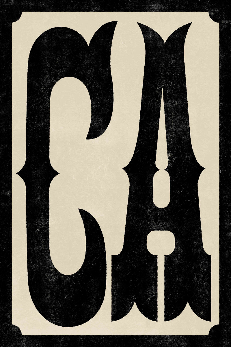 Large Letters - CA by Head West Studio
