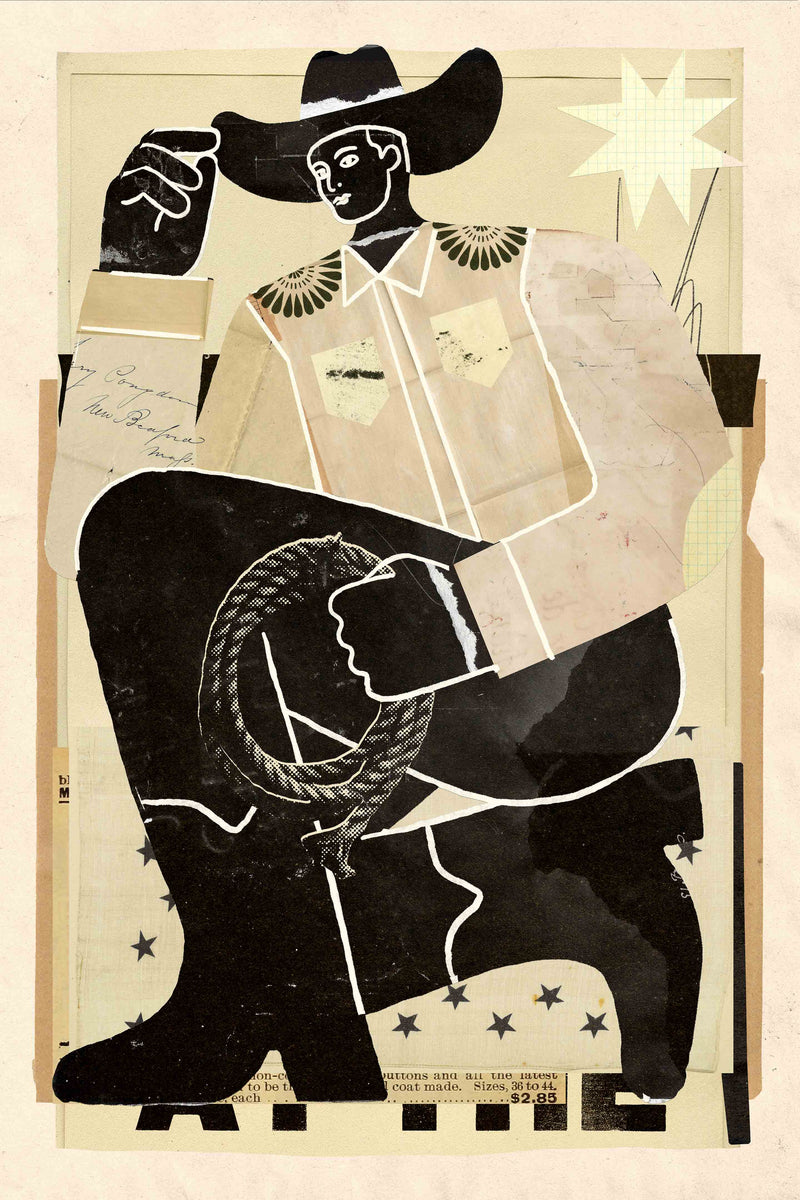 Collage Cowboy #2 by Head West Studio