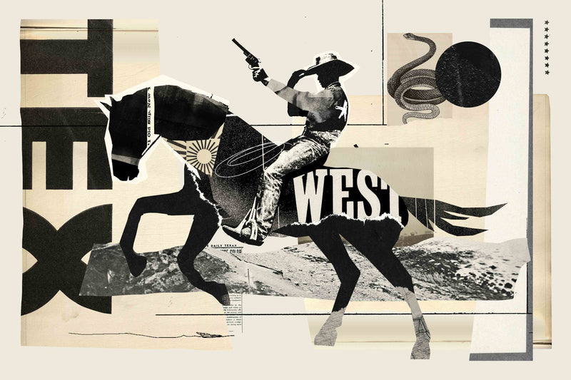 Collage Cowboy #3 by Head West Studio