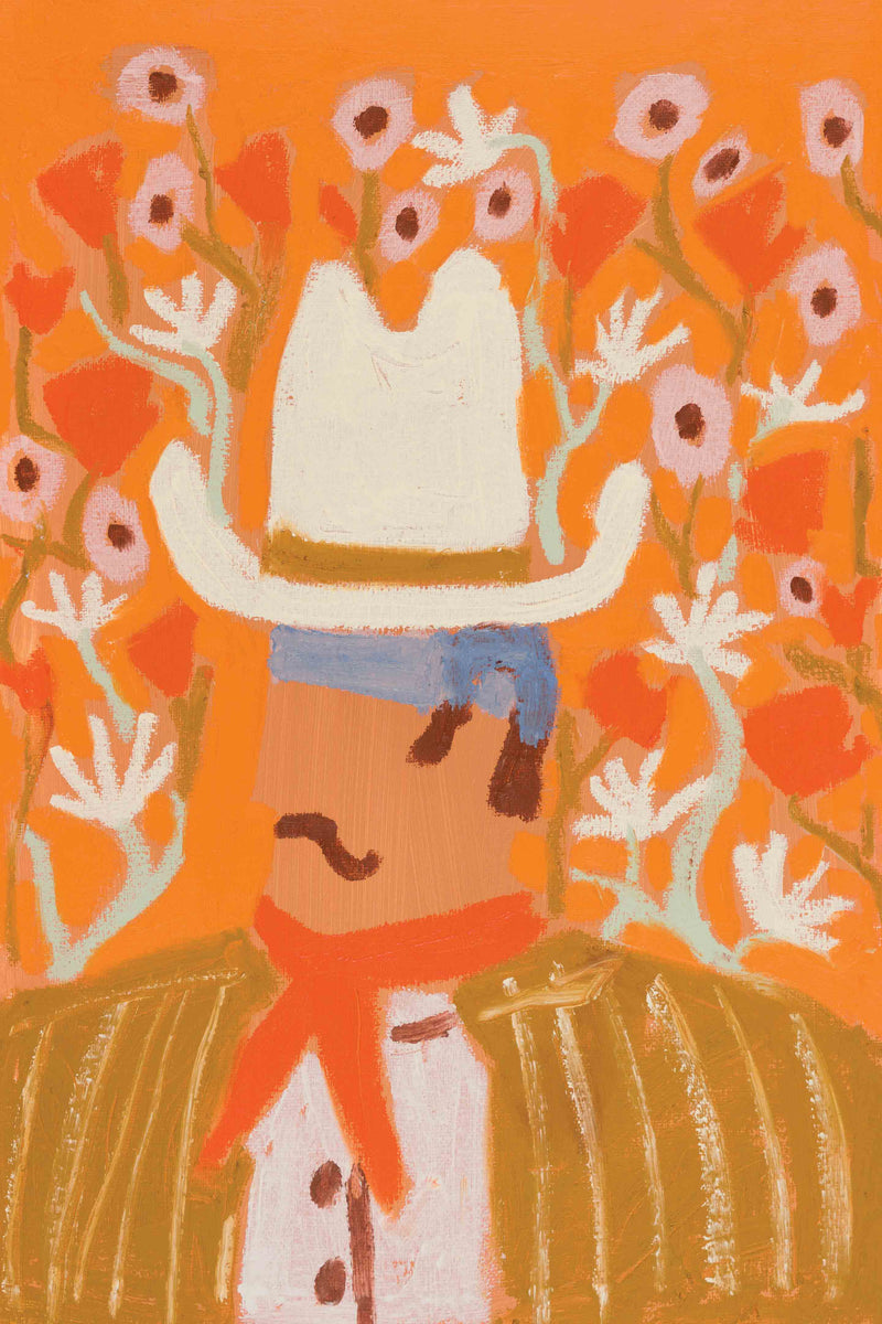 Cowpoke in the Flowers by Melissa Lakey
