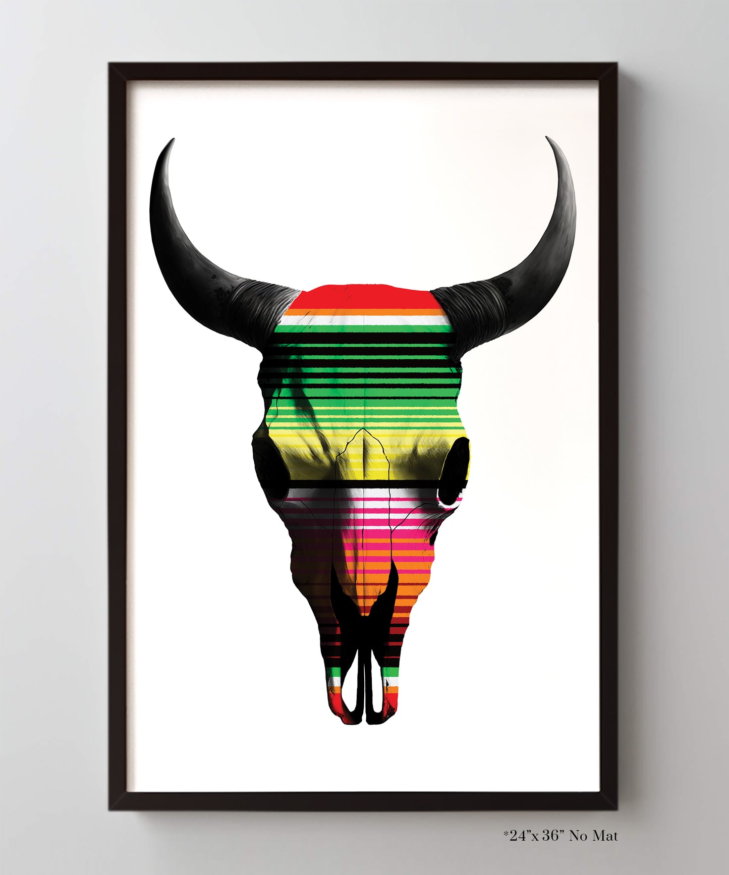 Mexican Blanket Cow Skull