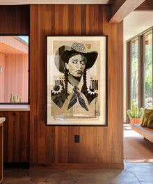 Collage Cowgirl #1 by Head West Studio