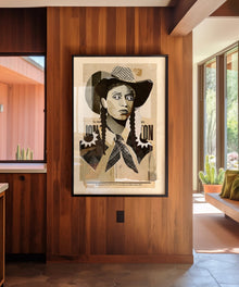 Collage Cowgirl #1 by Head West Studio