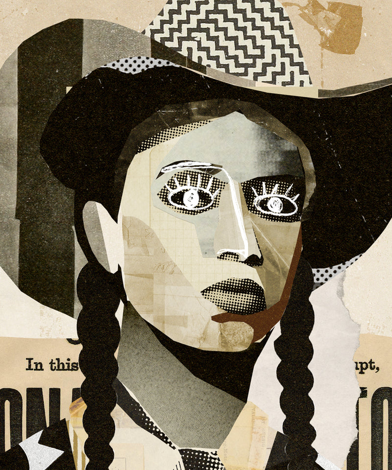 Collage Cowgirl #1 by Head West Studio