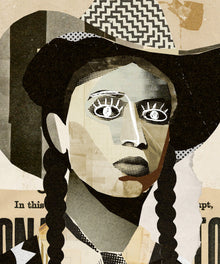 Collage Cowgirl #1 by Head West Studio