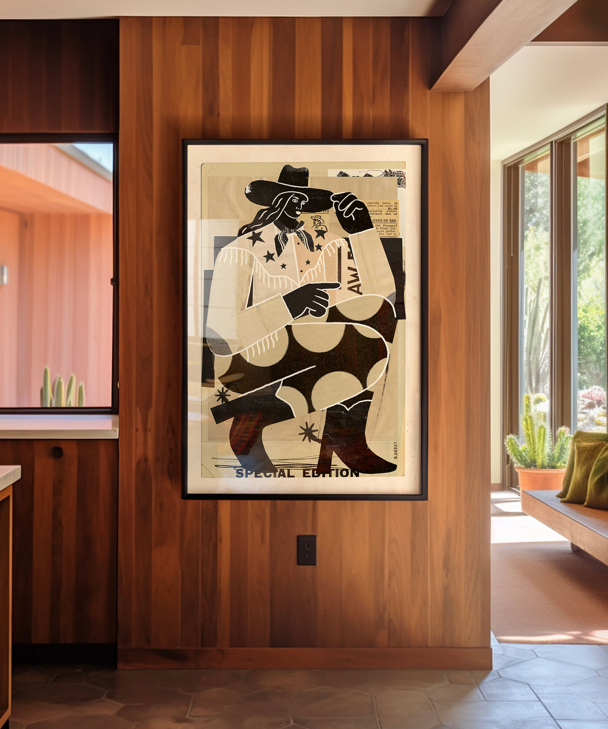 Collage Cowgirl #2 by Head West Studio