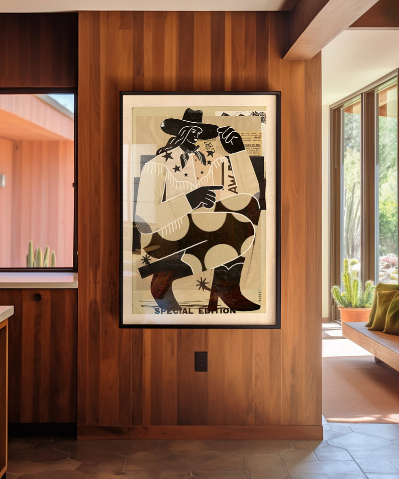 Collage Cowgirl #2 by Head West Studio