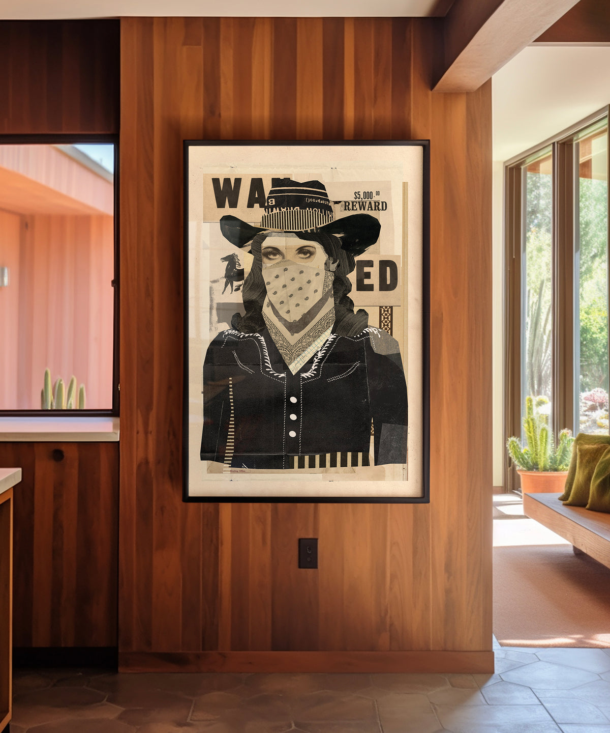 Collage Cowgirl #4 by Head West Studio
