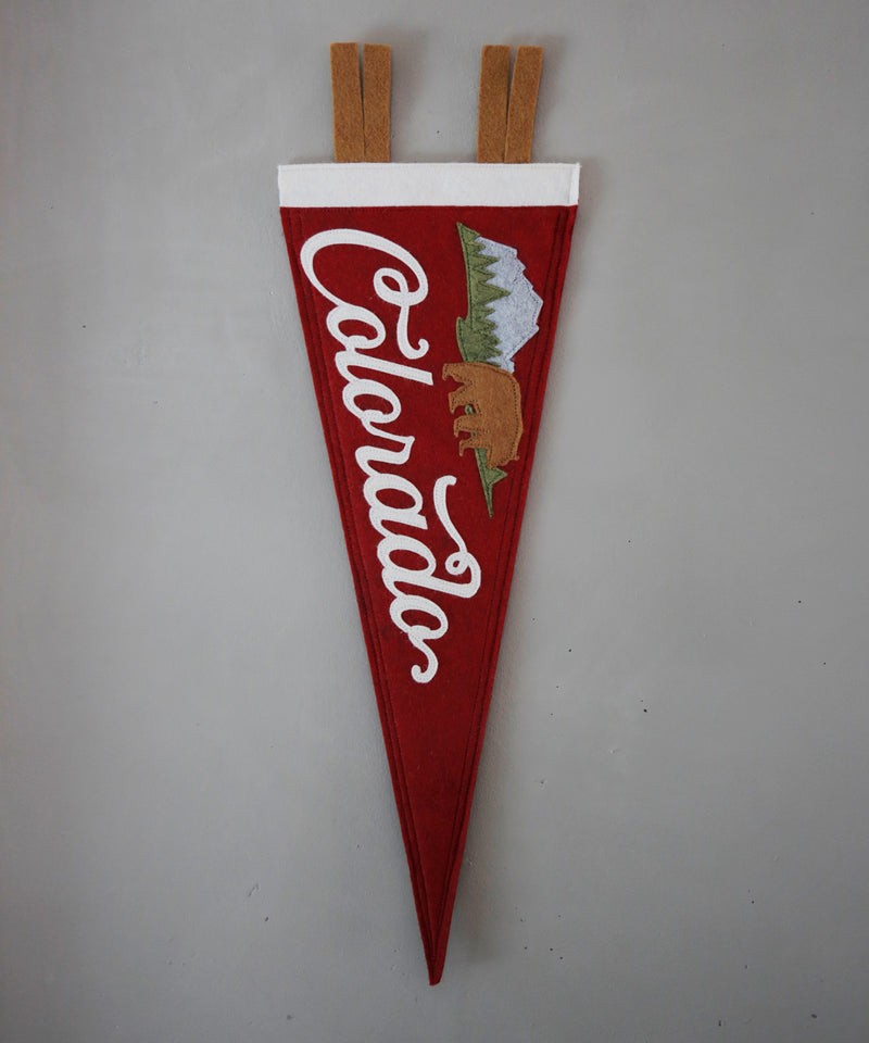 Colorado Felt Pennant by Head West Studio