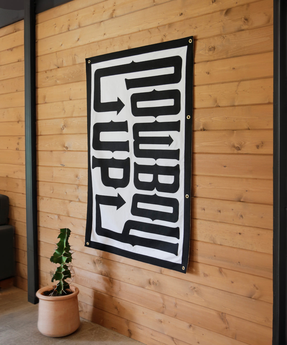 Cowboy Up Felt Banner by Head West Studio