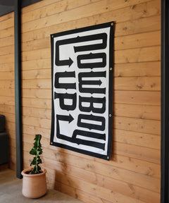Cowboy Up Felt Banner by Head West Studio