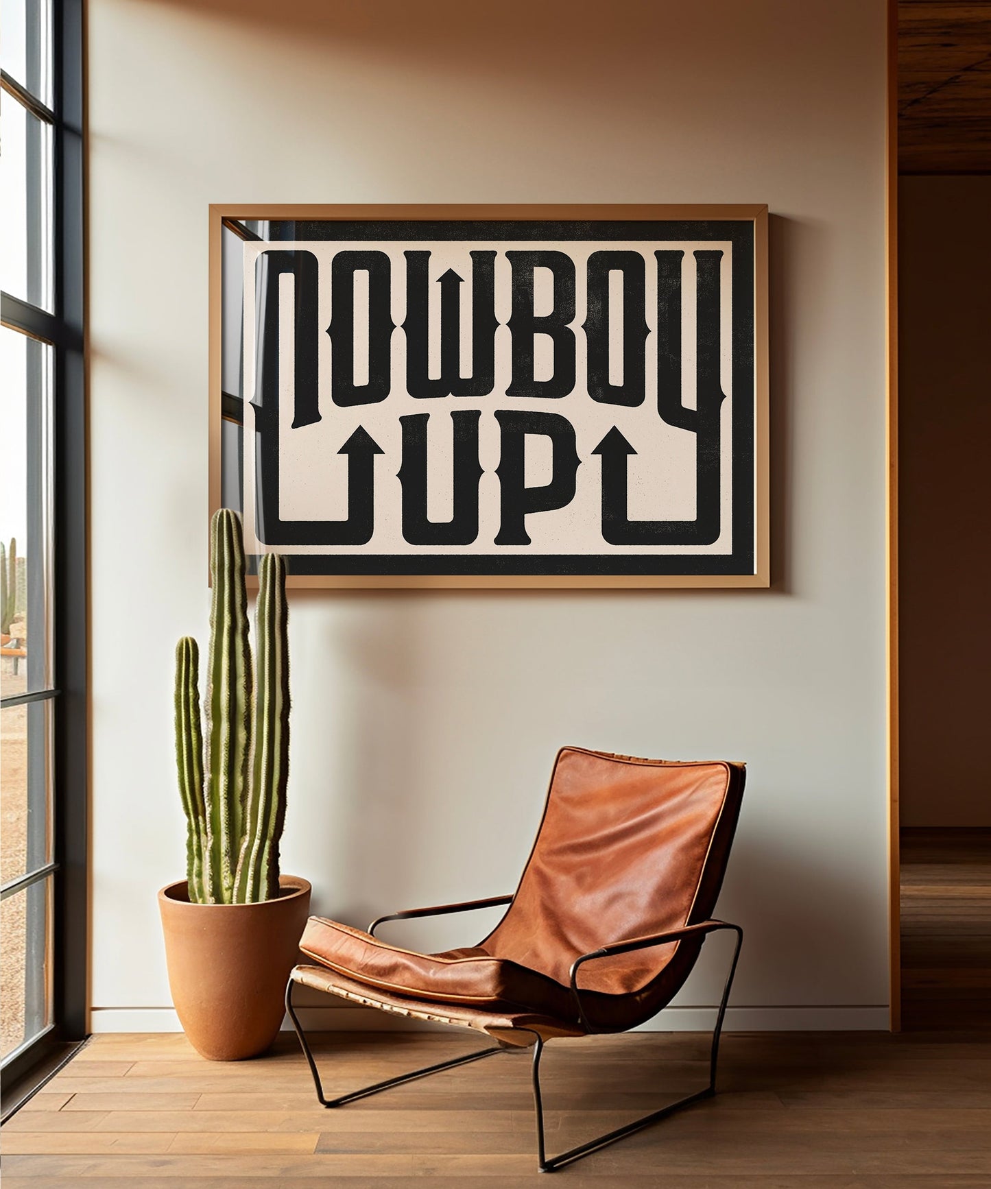 Cowboy Up Typography Poster - Huckberry