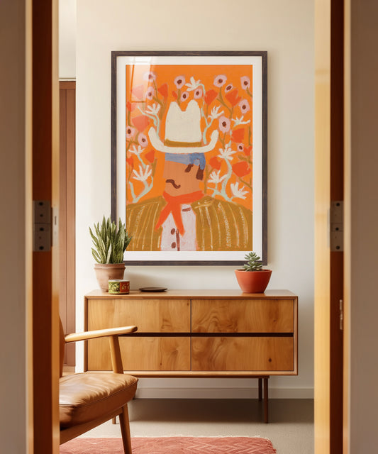 Cowpoke in the Flowers by Melissa Lakey