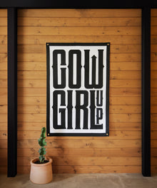 Cowgirl Up Felt Banner by Head West Studio
