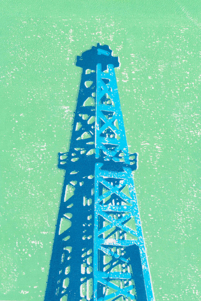 Shapes of the West - Oil Derrick by Head West Studio