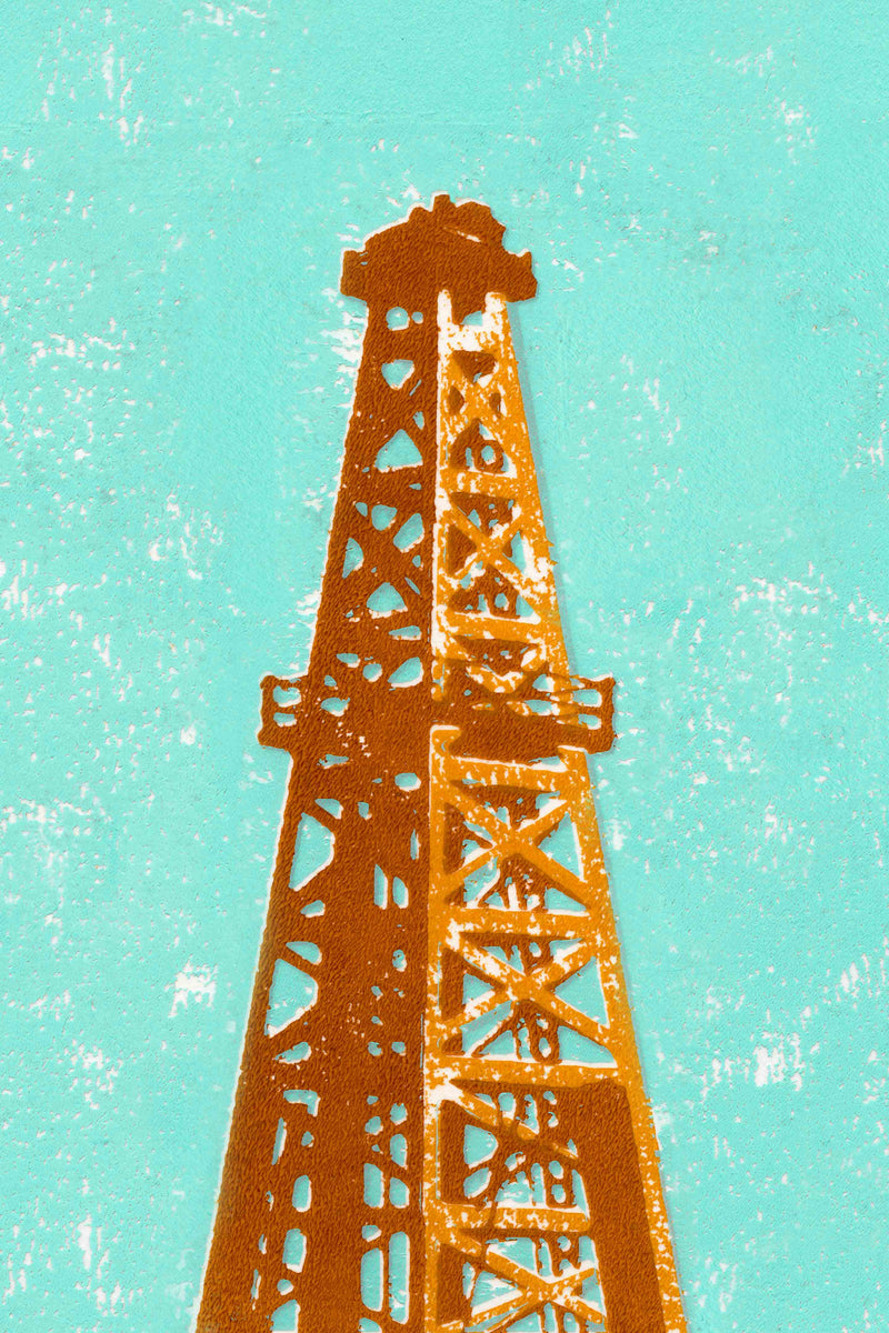 Shapes of the West - Oil Derrick by Head West Studio