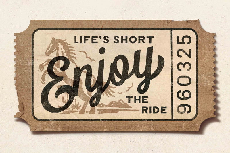 Life's Short, Enjoy the Ride by Head West Studio