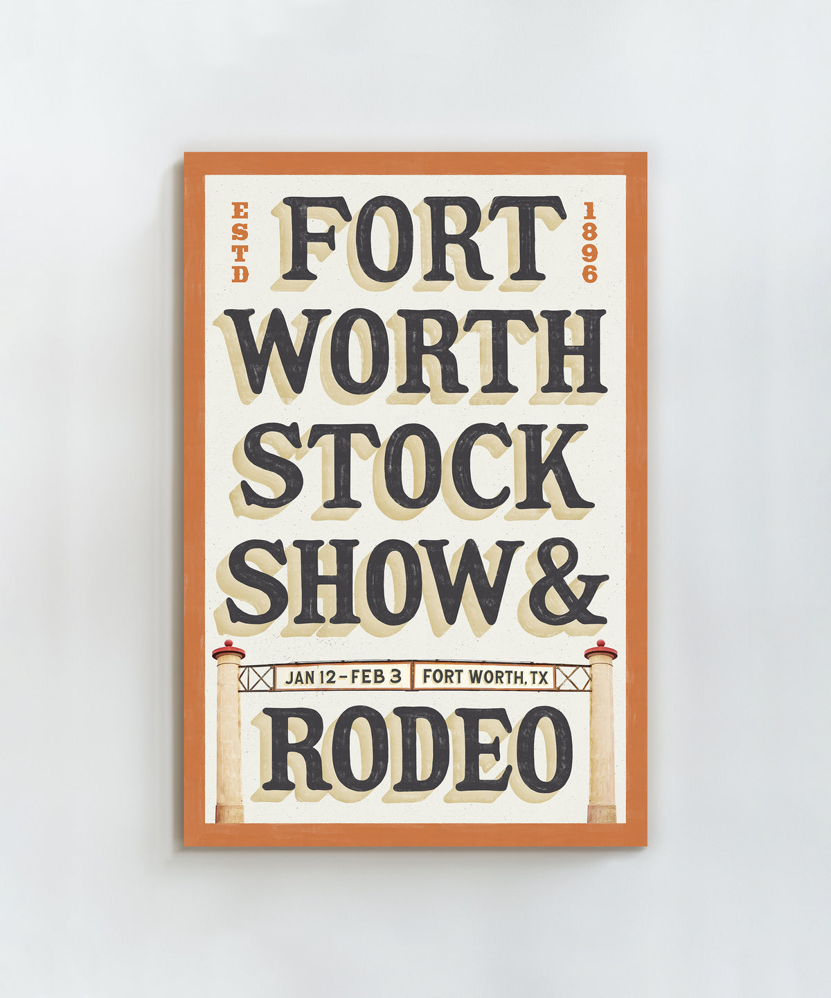 Fort Worth Stock Show and Rodeo Poster by Head West Studio