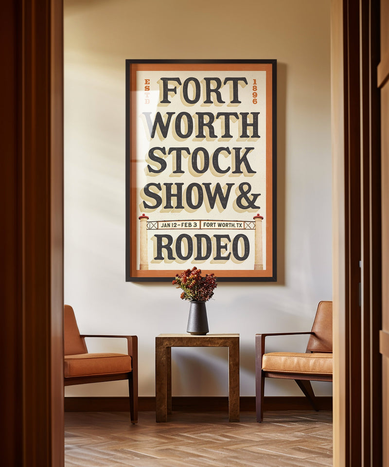 Fort Worth Stock Show and Rodeo Poster by Head West Studio
