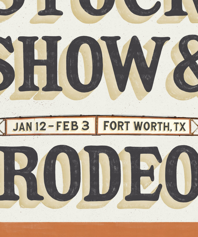 Fort Worth Stock Show and Rodeo Poster by Head West Studio