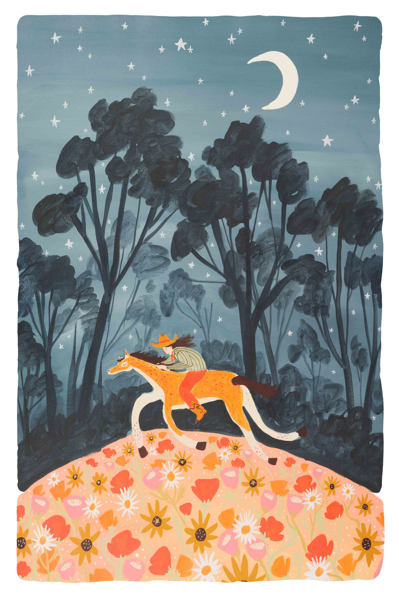 Galloping Over Flowers by Melissa Lakey
