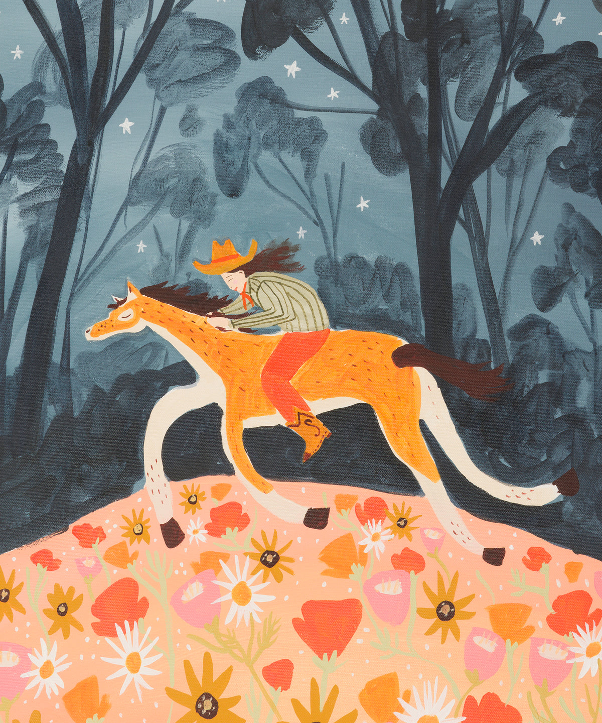 Galloping Over Flowers by Melissa Lakey