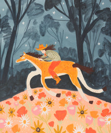 Galloping Over Flowers by Melissa Lakey
