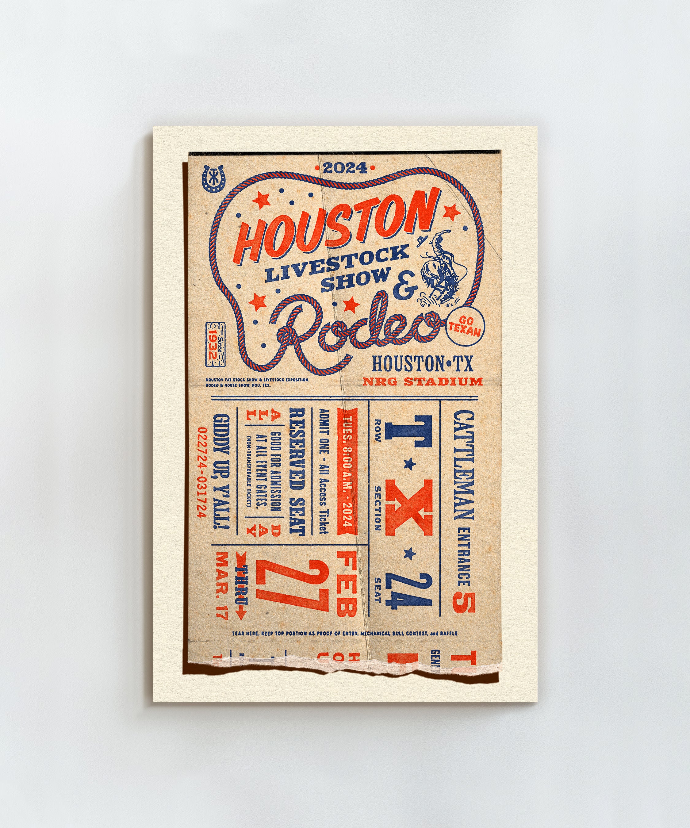 Houston Livestock Show & Rodeo Poster by Head West Studio – HeadWestStudio