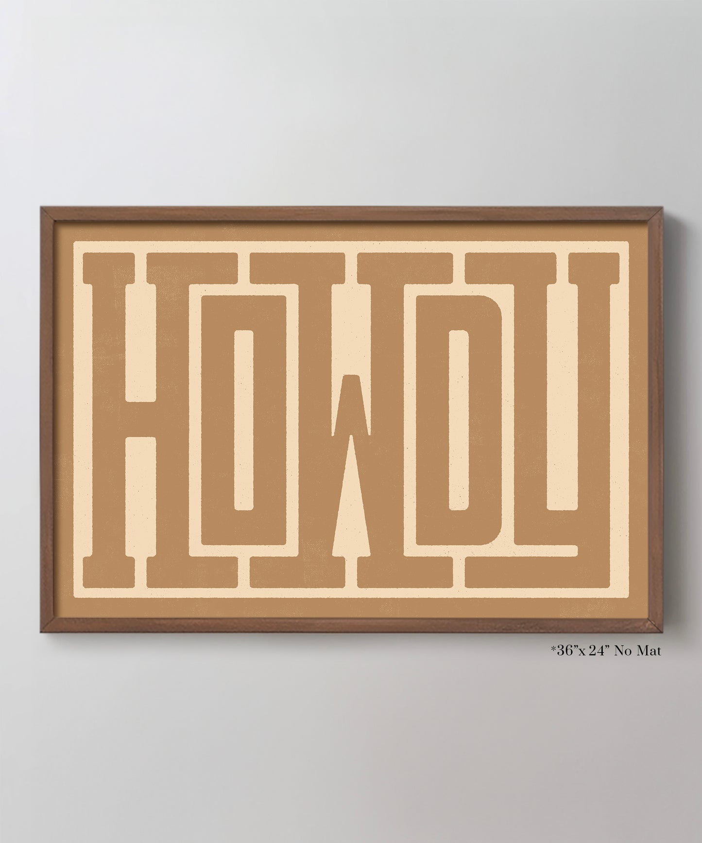 Howdy Typographic Poster