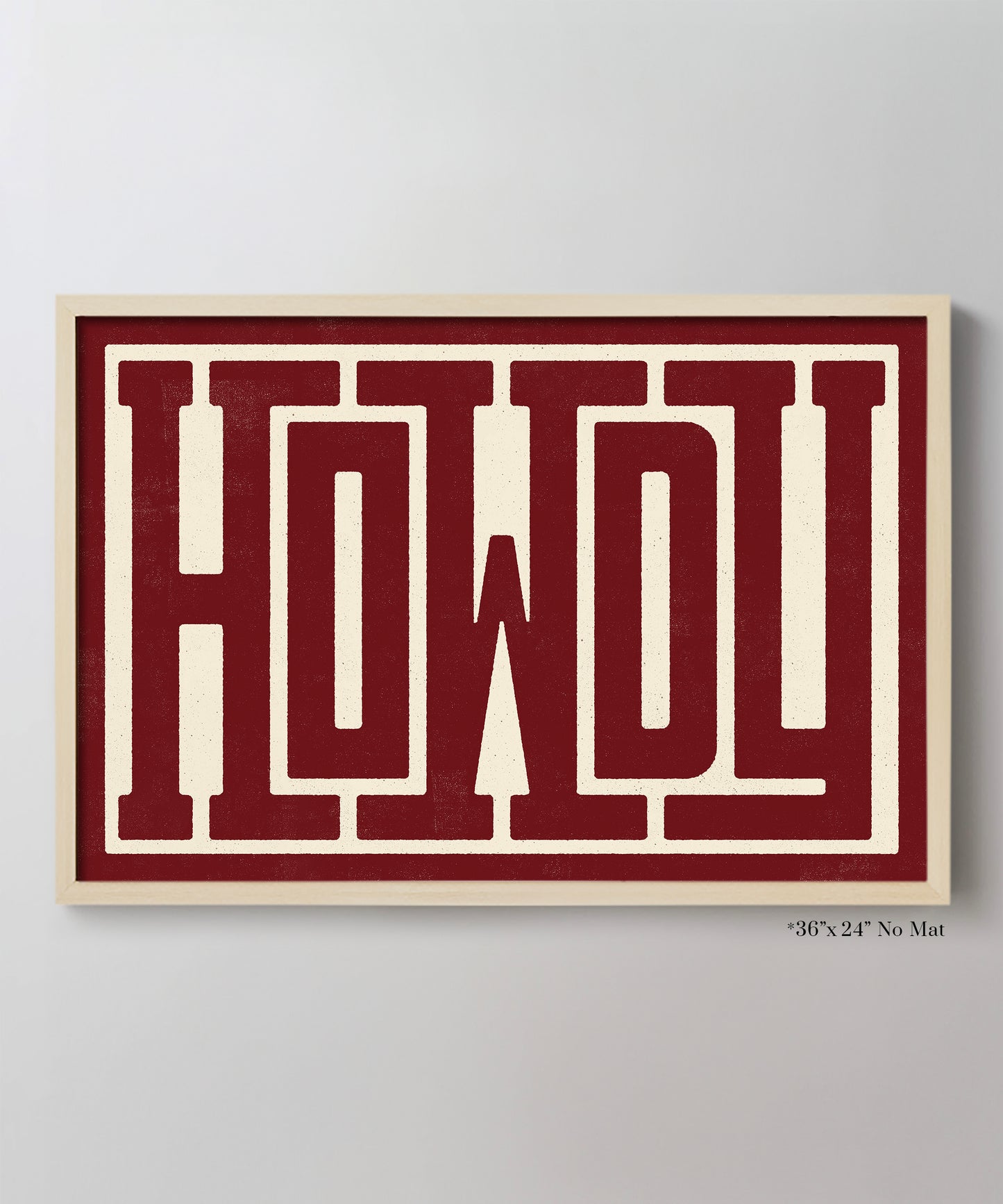 Howdy Typographic Poster