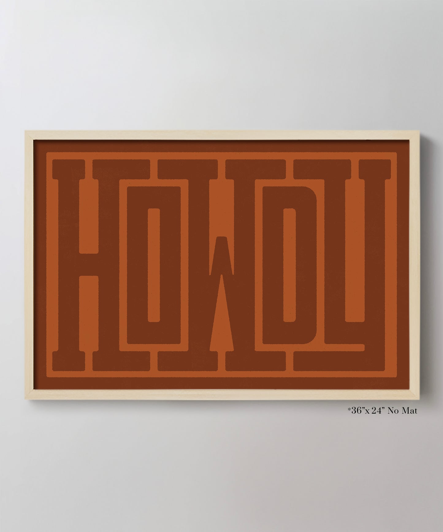 Howdy Typographic Poster