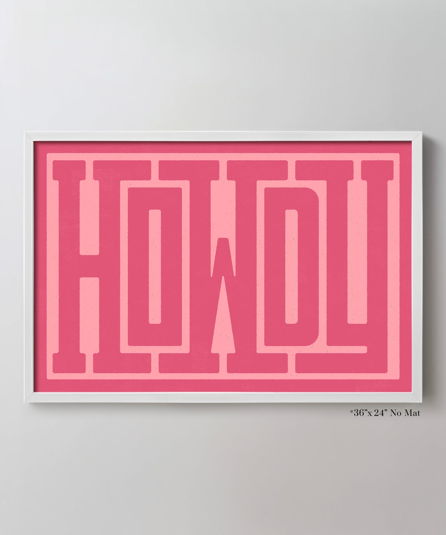 Howdy Typographic Poster