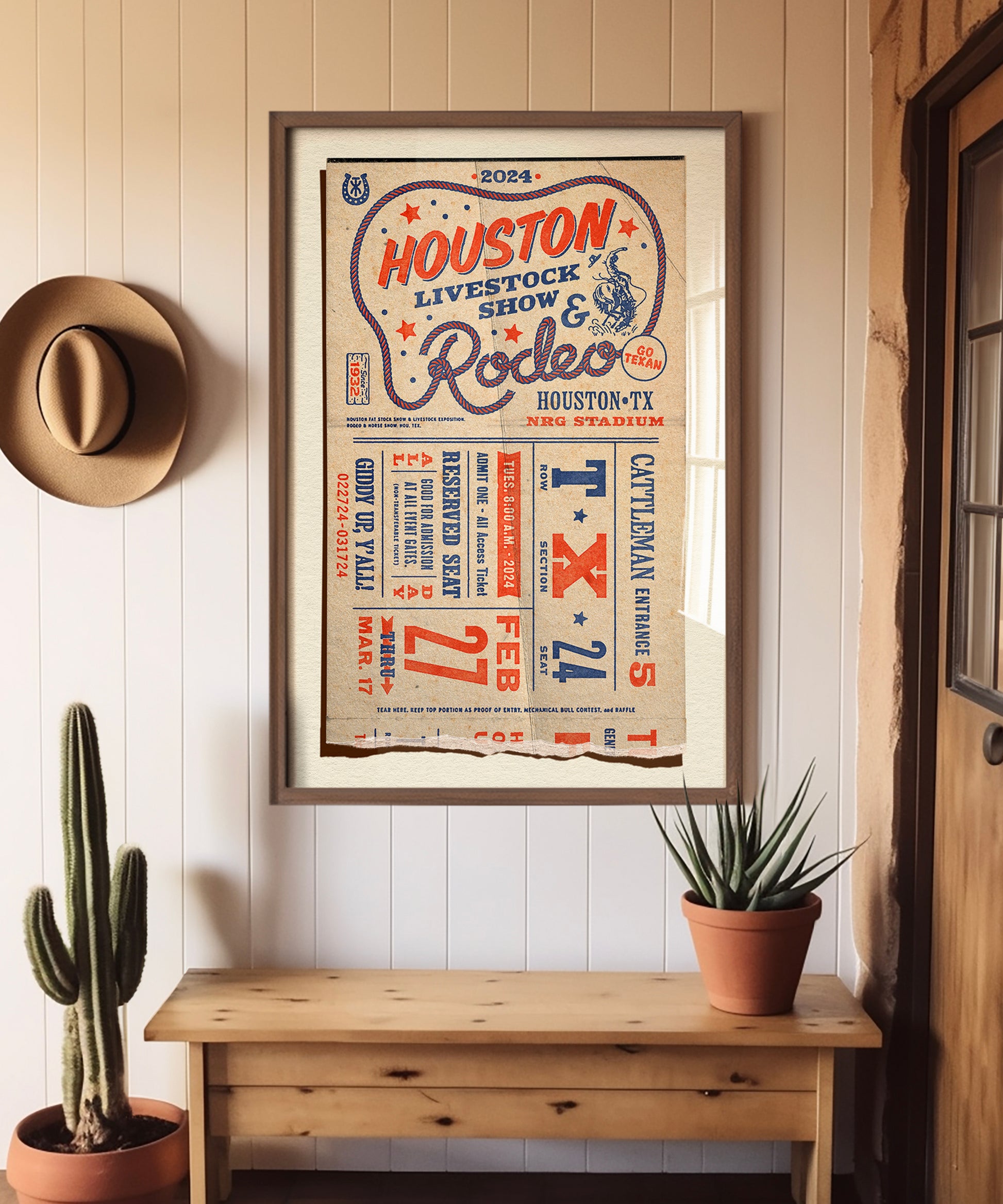 Houston Livestock Show & Rodeo Poster by Head West Studio – HeadWestStudio