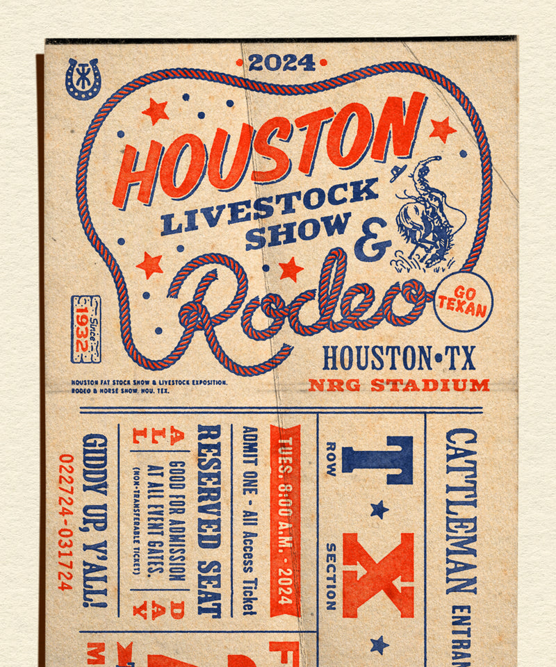 Houston Livestock Show & Rodeo Poster by Head West Studio
