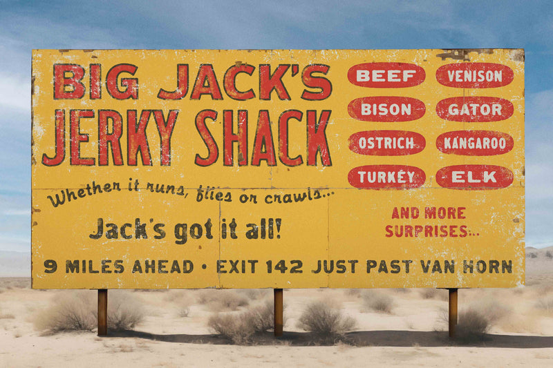 Road Trip Attractions #1 - Jack's Jerky by Head West Studio